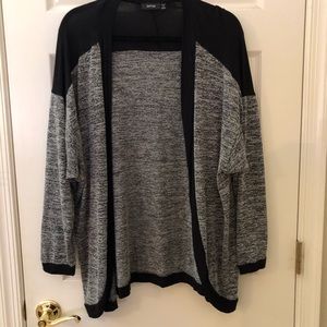 Cardigan sweater black/white